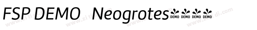 FSP DEMO   Neogrotes字体转换